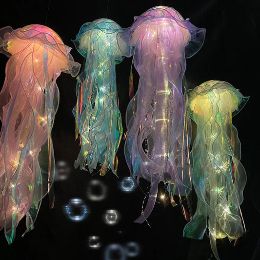 Jellyfish Lantern Mermaid Theme Handheld Party Decorations
