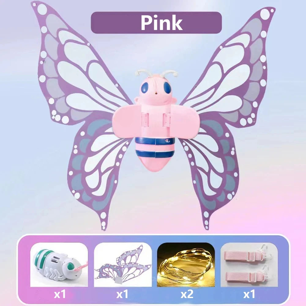 Electric Fairy Wings With Moving Lights For Kids Cosplay