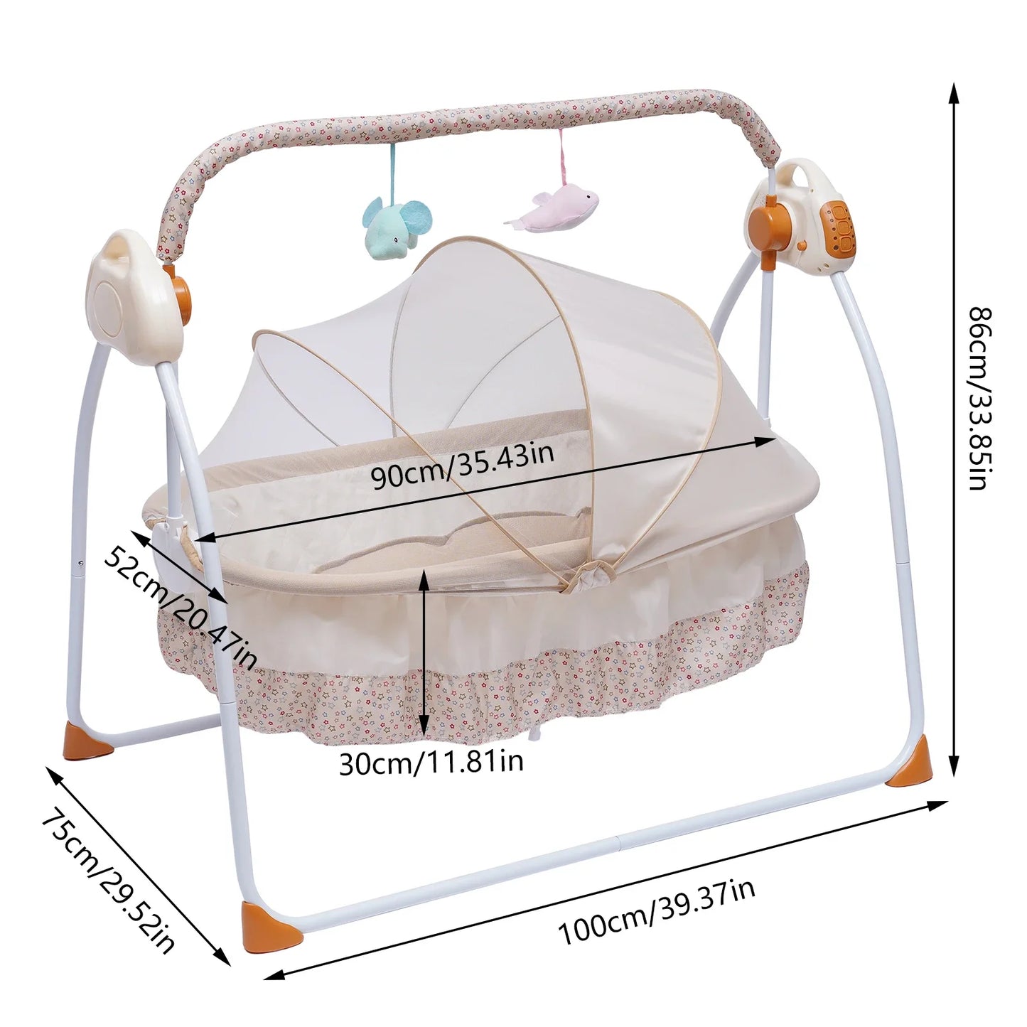 Cradle Swing Sleeping Bed Auto Rocking Chair 0 18 Months