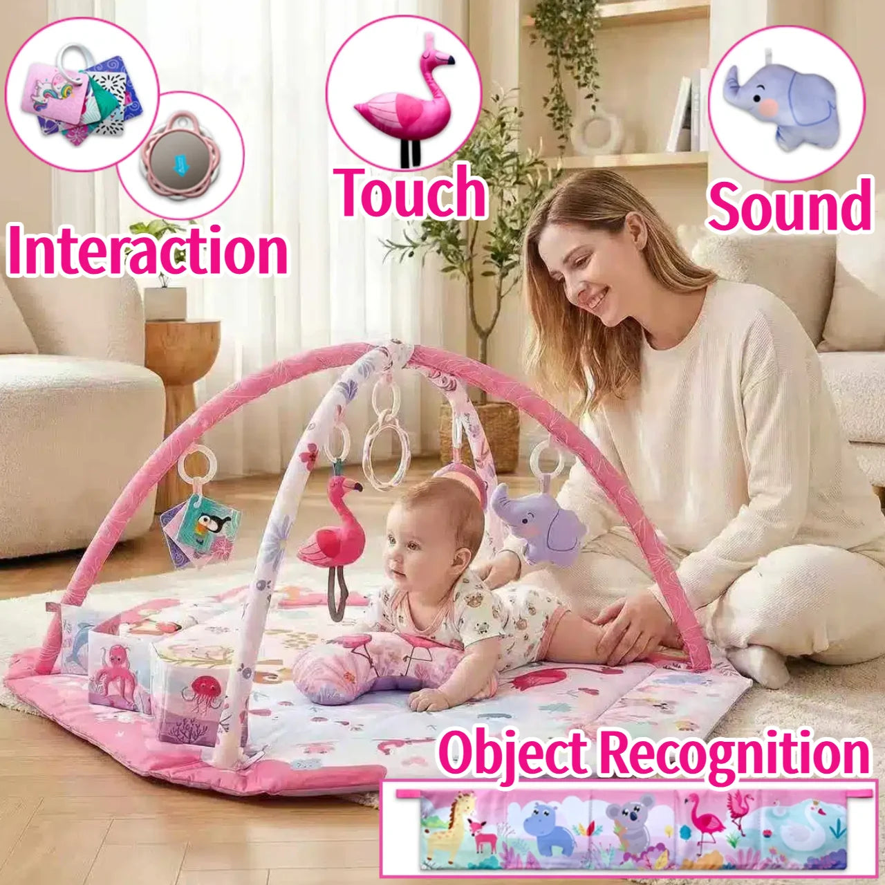 8in1 Children Play Mat With Ball Baby Rack Crawling Blanket Educational Infant Fitness Frame Play Rug Kids Activity Gym Mat Toys