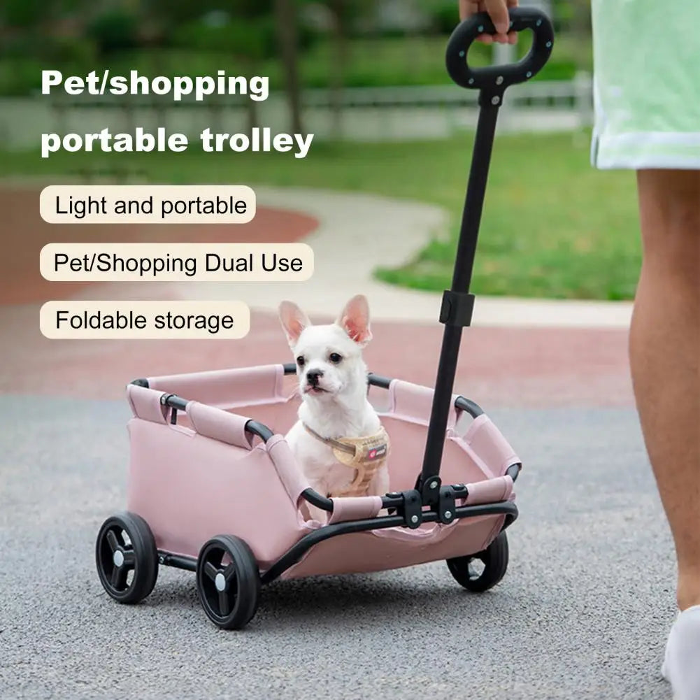 Pet Stroller For Small Dogs And Cats 4 Wheels Folding