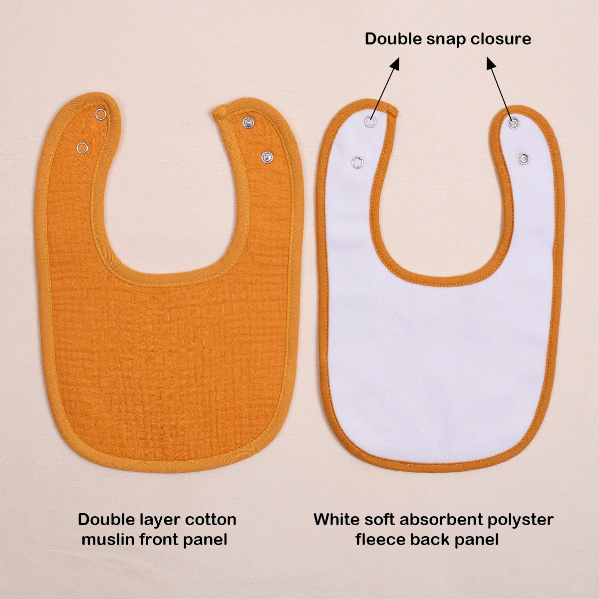 Premium 4-Layer Baby bib Ultra Soft & Super Absorbent,Perfect for Teething, Feeding, and Everyday Use (Set of 10)