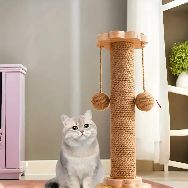 NONECN Cat Scratch Board Rotating Platform Wooden Fiber Toy
