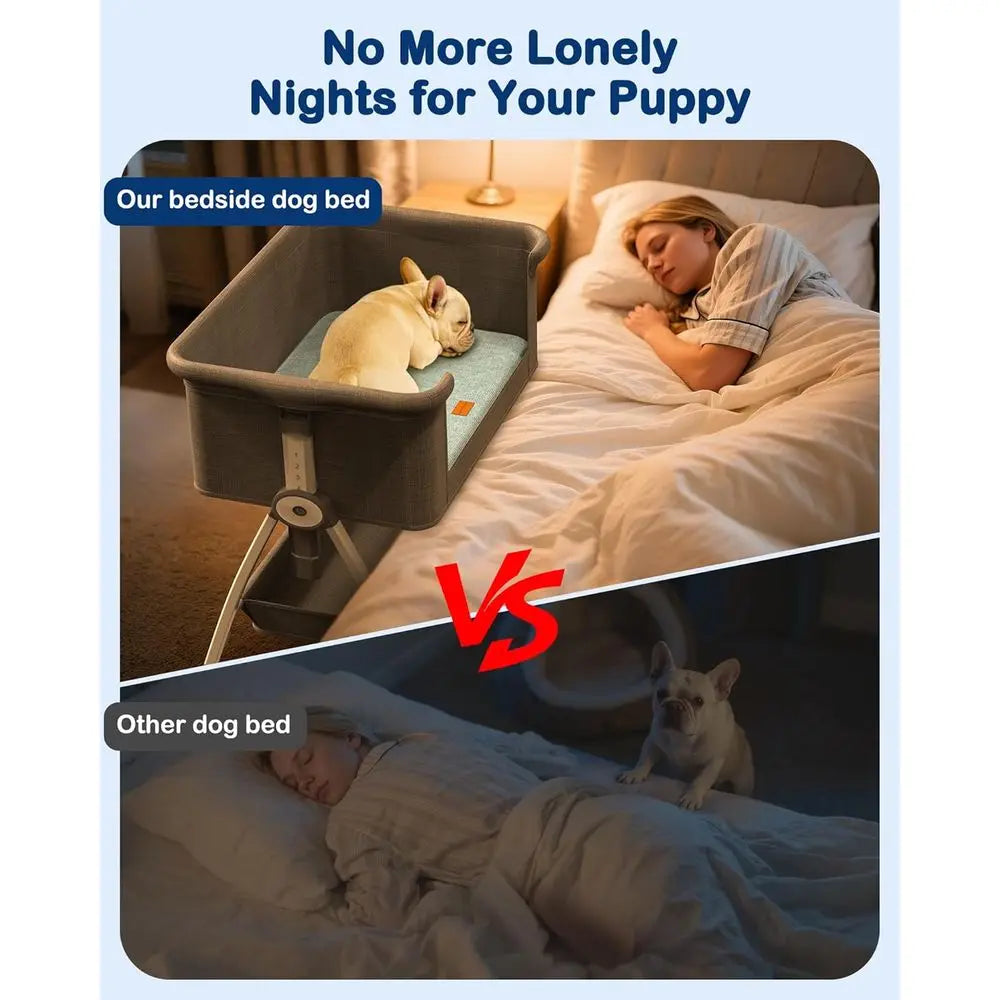 Elevated Adjustable Pet Bed With Removable Cover Dogs And Cats