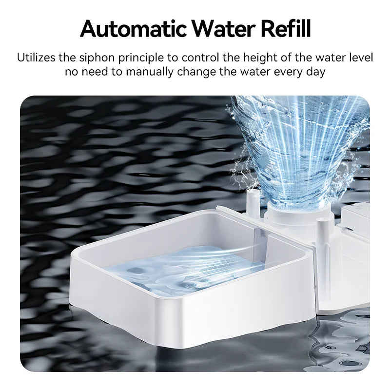 ROJECO 2In1 Automatic Pet Feeder Water Fountain For Cats