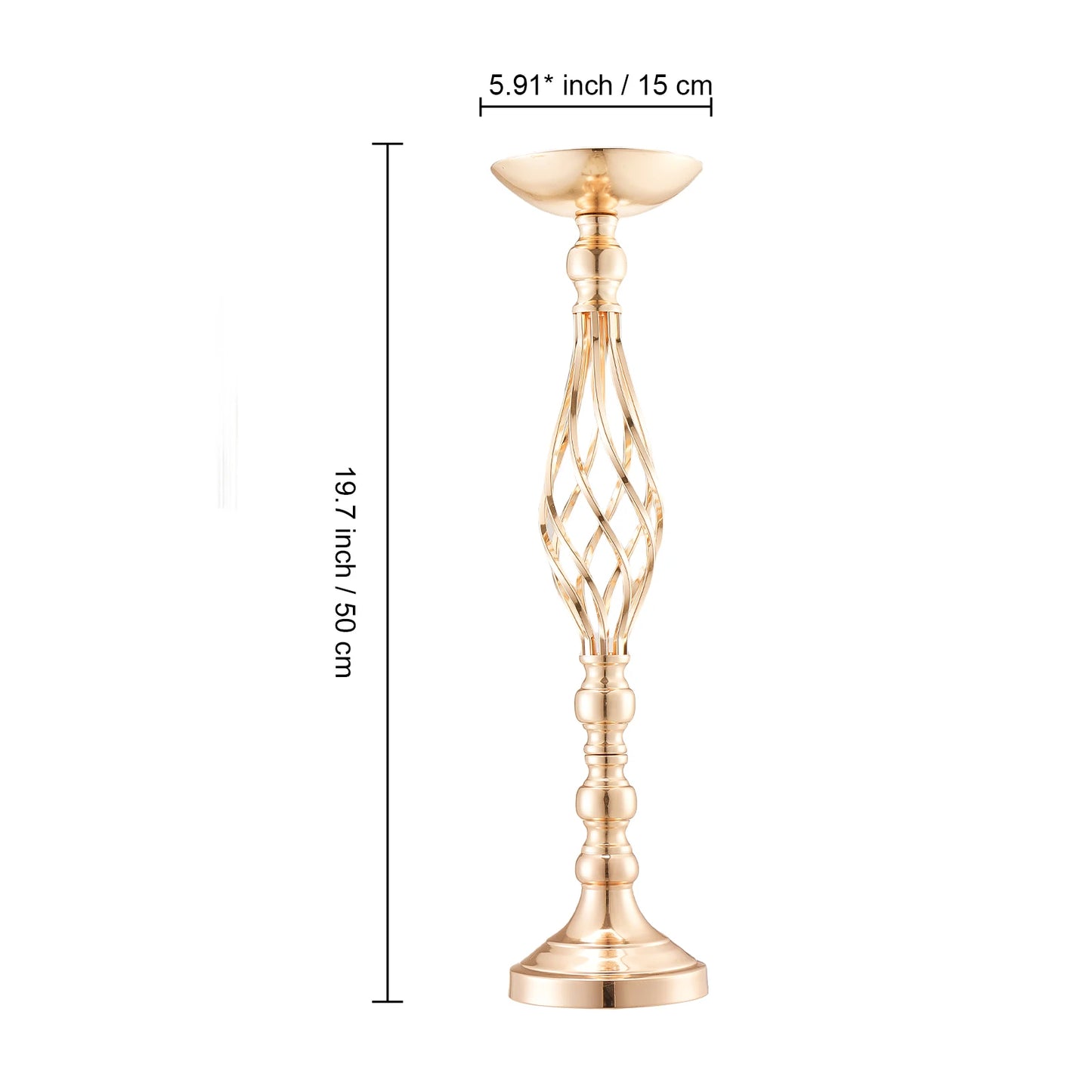 NONECN Crystal Wedding Flower Stand Metal Centerpiece Vase And Holders