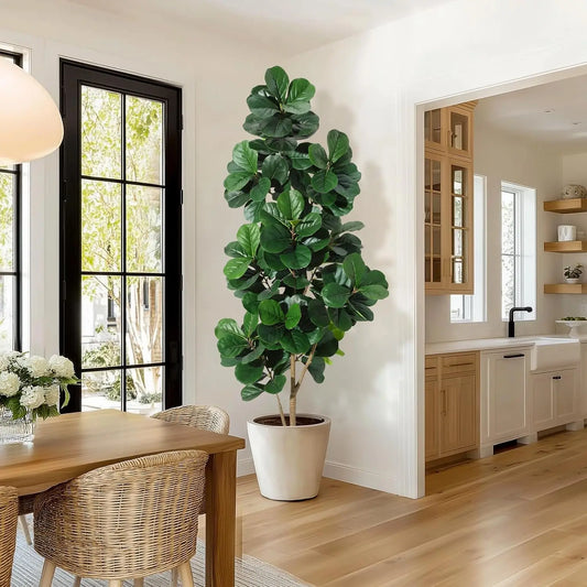 HiMISSCN Fiddle Leaf Fig Artificial Tree in Planter