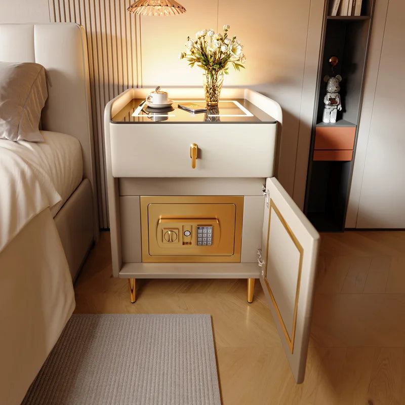 Modern Wooden Smart Bedside Table With Hidden Secret Compartment