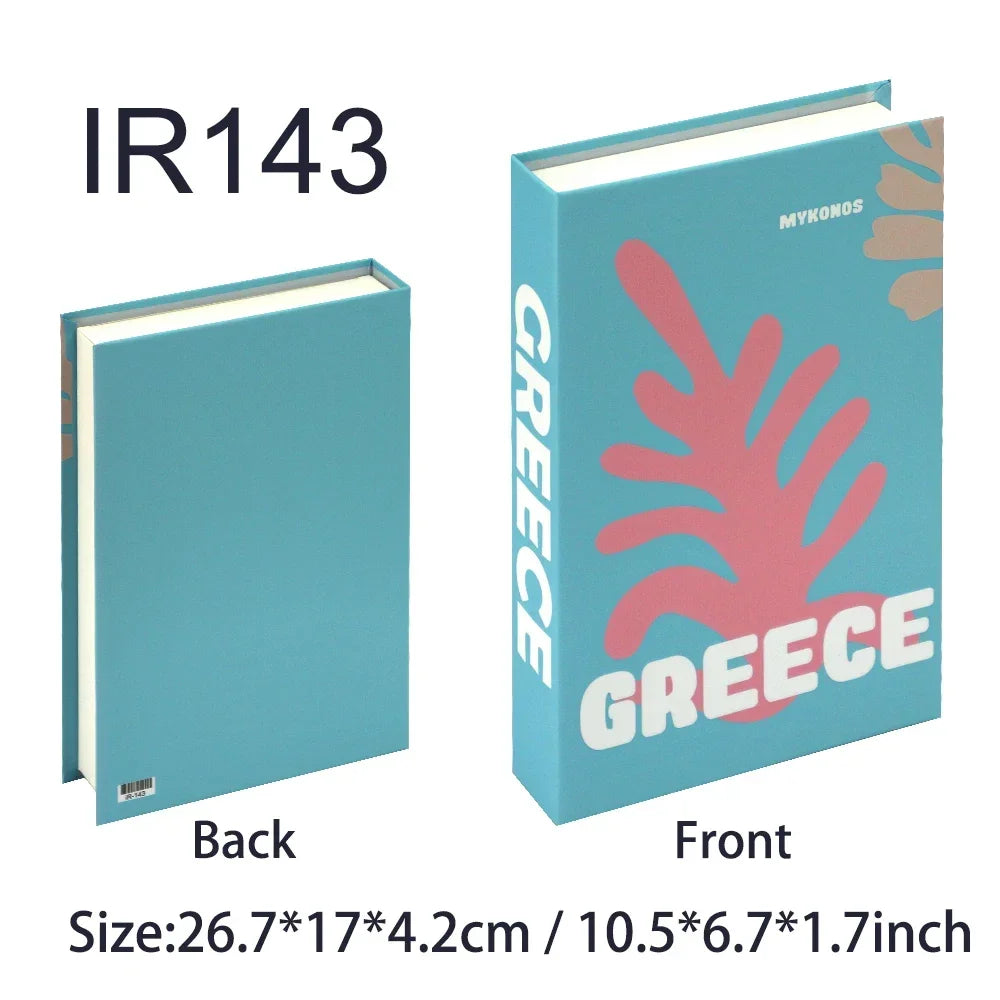 Travel Series Fake Book Decor For Living Room Display Box