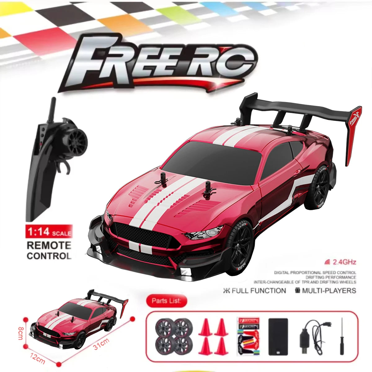 DYSRC Remote Control Drift Racing Car High Speed 4WD Toy