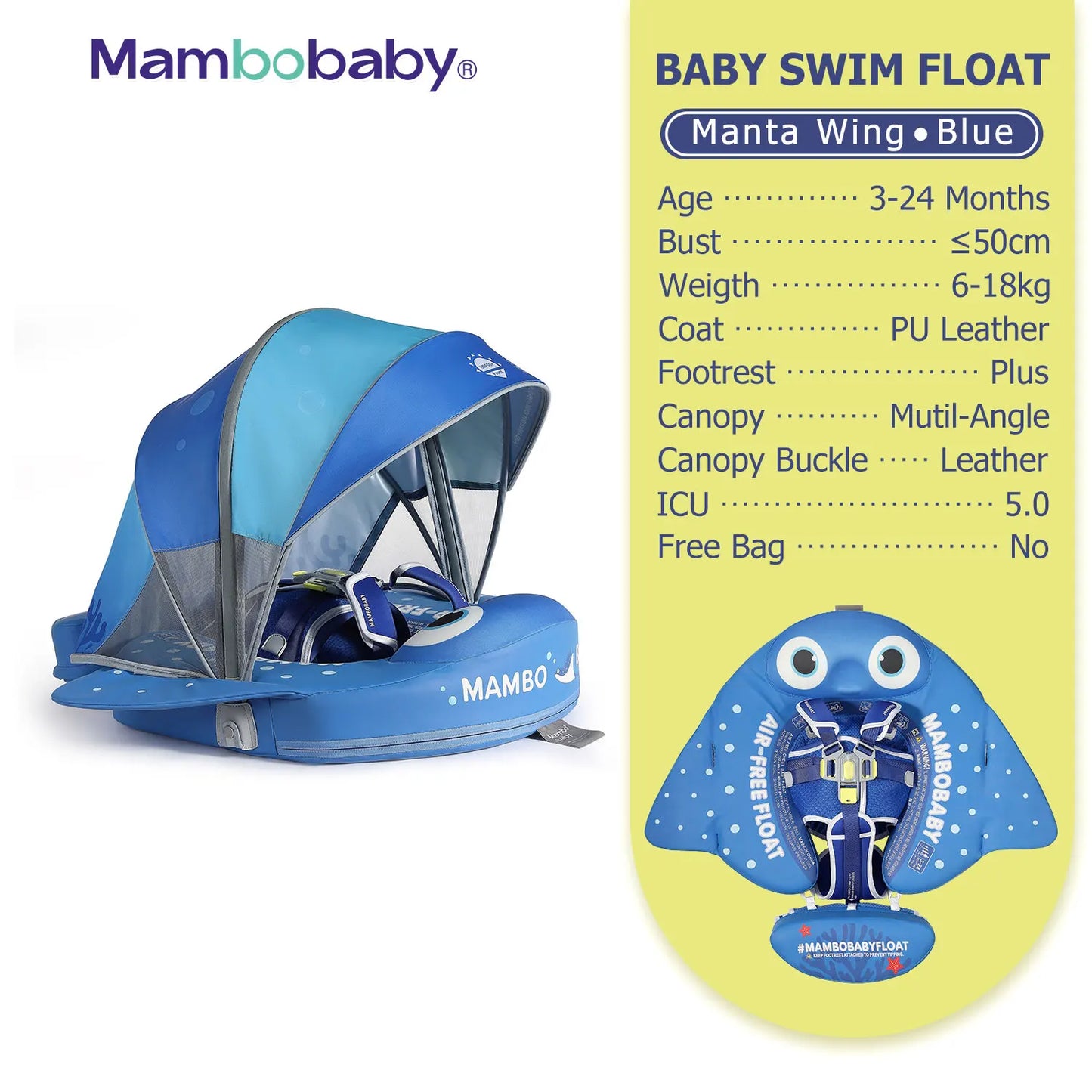 Mambobaby Baby Pool Float Vip 5 Dropshipping Blackproof Pool Mat For Infant Non-Inflatable Natation Buoy With Parasol Beach Toys