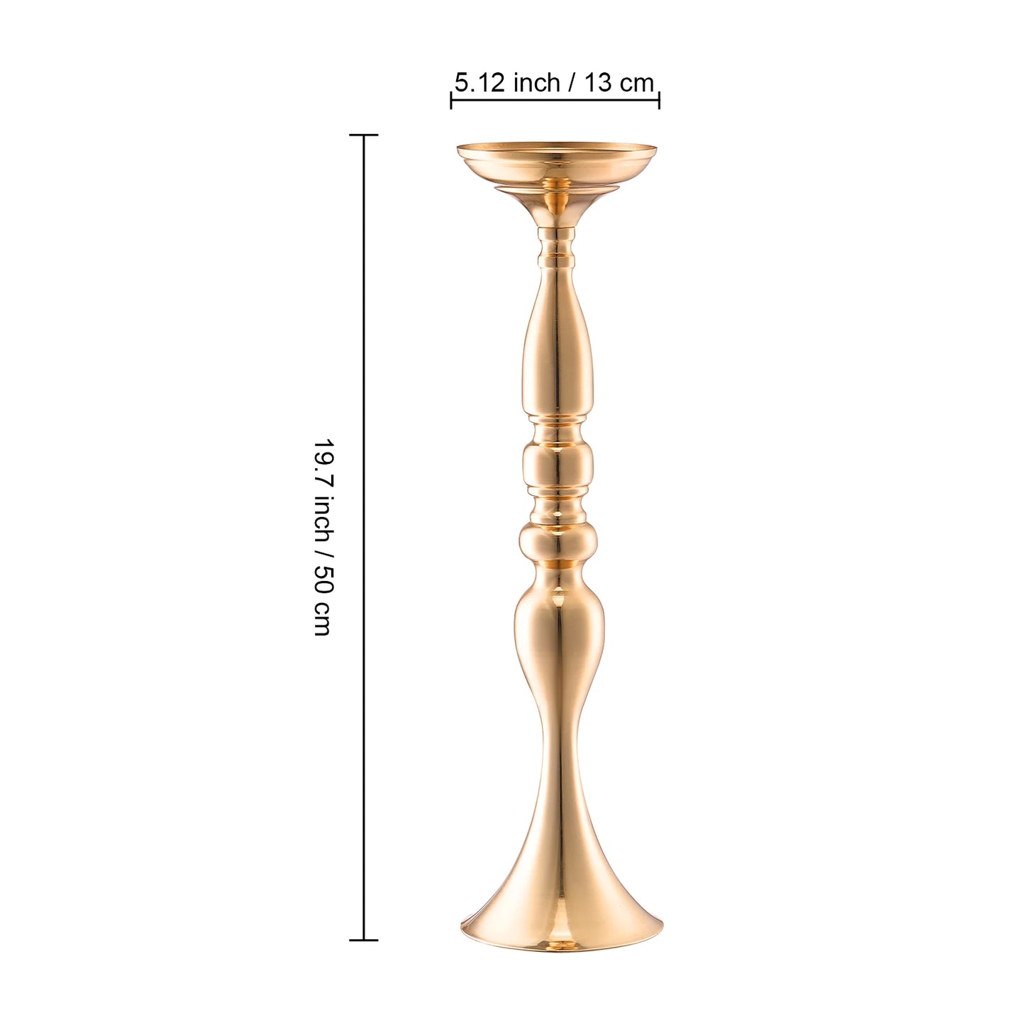 NONECN Crystal Wedding Flower Stand Metal Centerpiece Vase And Holders