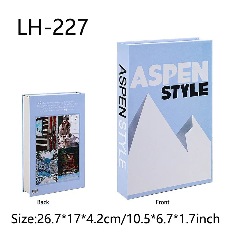 Travel Series Fake Book Decor For Living Room Display Box