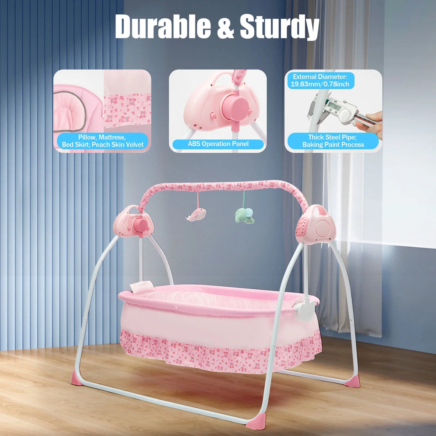 Cradle Swing Sleeping Bed Auto Rocking Chair 0 18 Months