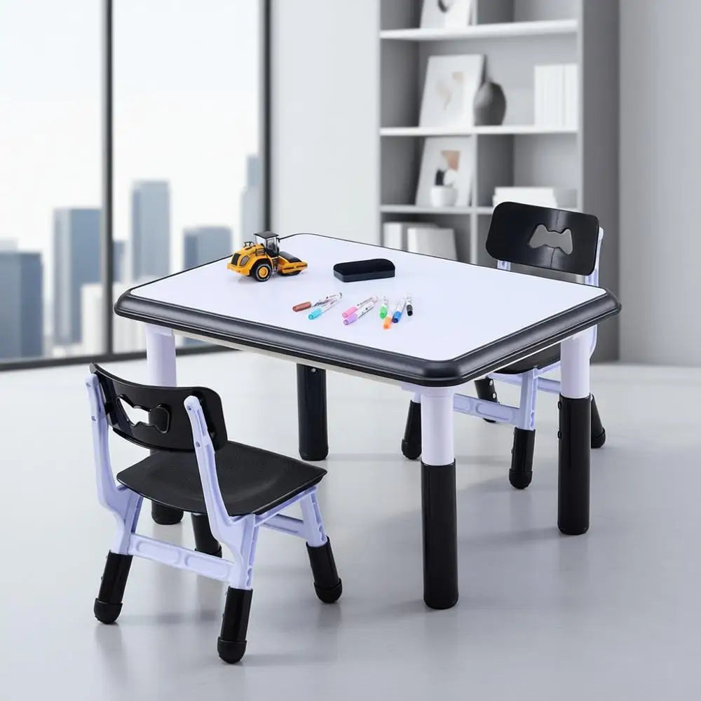 Adjustable Height Kids Table And Chairs Set 3 To 8