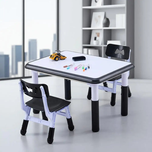 Adjustable Height Kids Table And Chairs Set 3 To 8