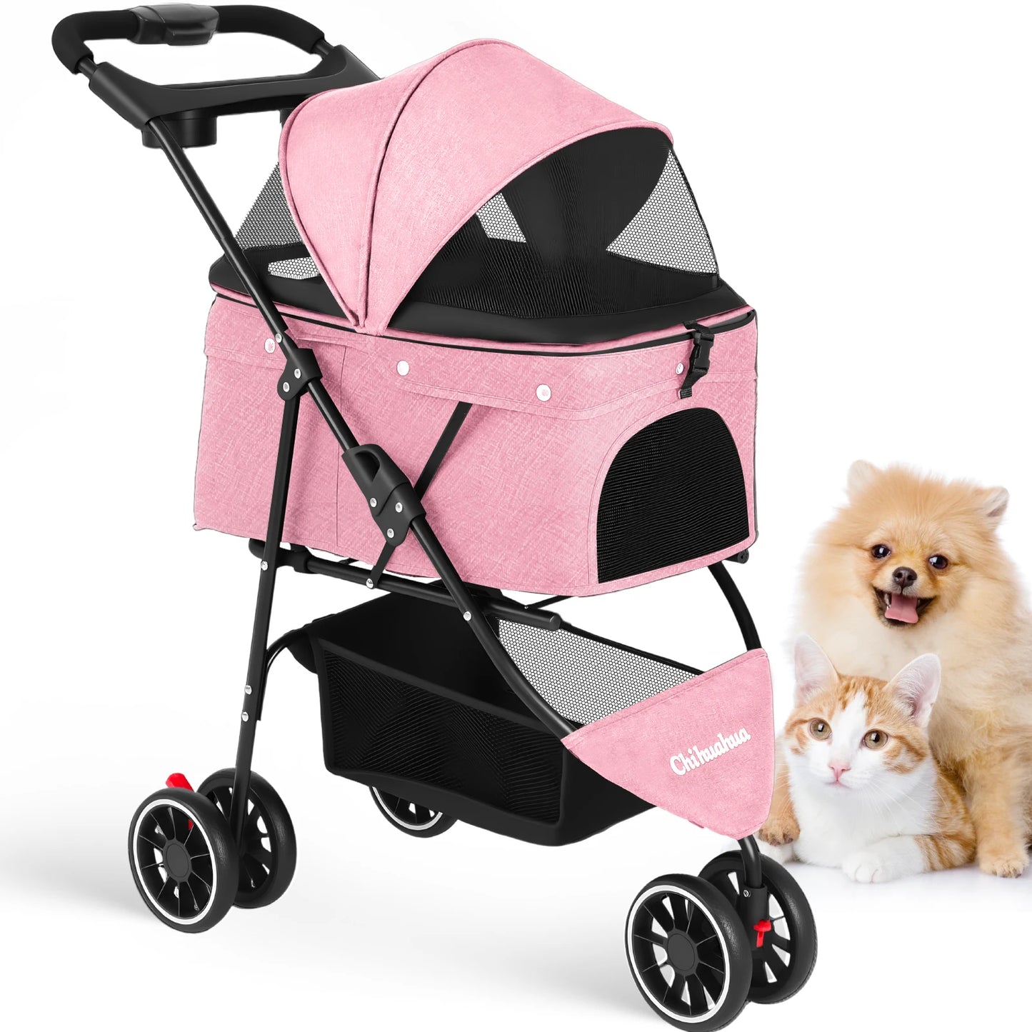 Chihuahua Brand Pet Stroller for Small Dogs and Cats Foldable