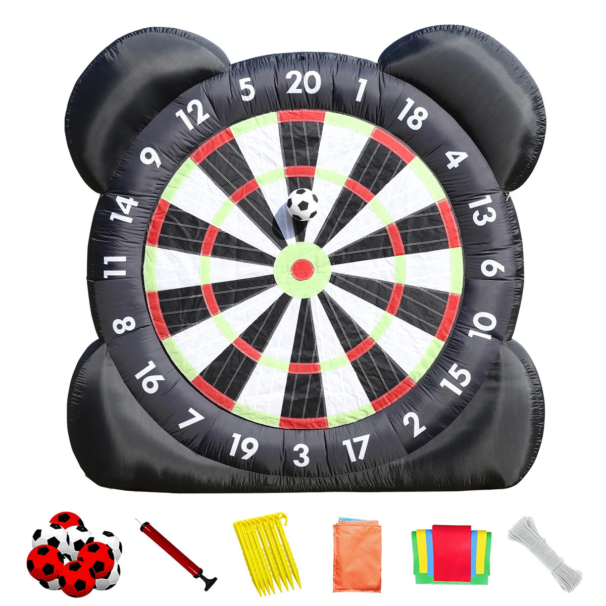 Giant Inflatable Soccer Dart Board Game With Sticky Balls Outdoor