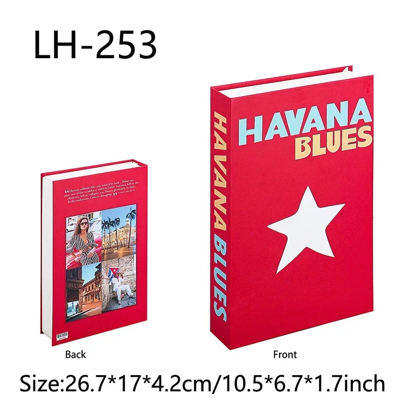 Travel Series Fake Book Decor For Living Room Display Box