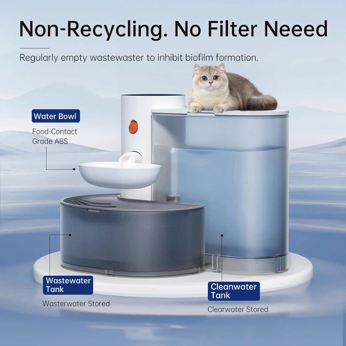 Smart Pet Water Dispenser Wireless Cat Water Fountain Automatic Feeder