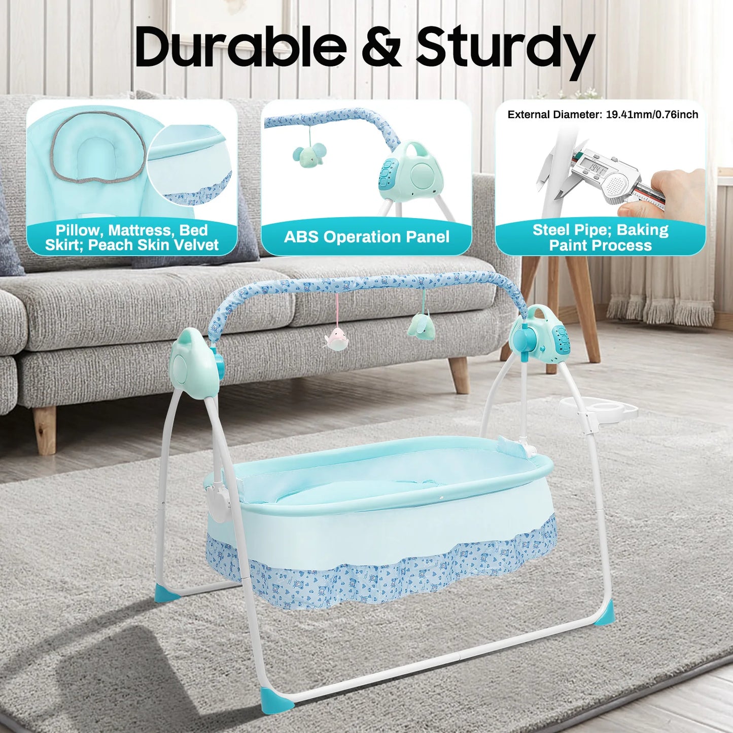 Cradle Swing Sleeping Bed Auto Rocking Chair 0 18 Months