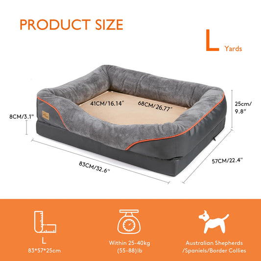 BINGOPAWCN Dog Bed Anti Allergy Warm Fleece With Washable Cover